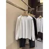 Moda e Estilo Simples Preguiçoso Japonês Literário Versátil Tendência Harajuku Manga Longa Novo Branco Preto