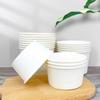 Tazones y Vasos Desechables Blancos de Papel de 7.5 Oz/330/500/850 ml para Degustación, Uso en Casa, Para Llevar y Empaque de Comida Rápida