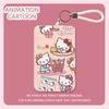 Tarjeta de estudiante del campus Sanrio kt cat, juego de tarjetas de comida, autobús, Yangchengtong, control de acceso, tarjeta de trabajo, estuche protector, juego de tarjetas con cordón