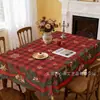 Exclusivo transfronterizo, popular mantel navideño con estampado de flor de Nochebuena de alta definición, mantel decorativo festivo, serie para el hogar, en stock