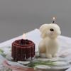 Molde de silicone para bolo de mousse com forma de coelho estéreo estilo ins, faça você mesmo, vela de aromaterapia, decoração para casa