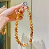 Colar de Cristal Amarelo Torre com Design de Tampa de Leite Mel Caramelo Natural de Alta Qualidade 12mm