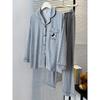 Pijamas para Mujer Primavera, Otoño y Verano Algodón Nube Manga Larga Pantalones Cárdigan Lindo Dibujo Animado Niña Puede Usar Fuera Conjunto de Ropa para Casa