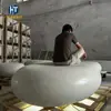 Taburete de Cemento Translúcido tipo Piedra para Centro Comercial, Asiento de Descanso en Atrio, Asiento de Paisaje Simple de Hormigón Translúcido, Fabricante