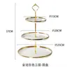 Plato de frutas网红 estilo lujo ligero multicapa creativo moderno sala de estar hogar doble capa plato de frutas plato de bocadillos y dulces mostrador