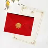 Polvo de Brillo Dorado Sobre Sello de Cera Diario DIY Regalo para Adultos Tarjeta de Felicitación Invitación Examen de Admisión Preparatoria Sobre Multicolor Venta al por Mayor