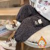 Calça Casual Infantil com Estampa de Leopardo e Forro de Fleece Calça Jogger Grossa Outono e Inverno Infantil Calça Cargo de Fleece Integrado para Bebê Menina Tendência