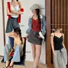 6100 Camisola de Encaje Estilo Francés Retro para Mujer, Chaleco Térmico Cepillado con Cuello en V y Almohadillas en el Pecho para Usar en Capas