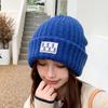 Sombrero de Lana Versátil Estilo Japonés Holgado Suave Ceroso Sombrero de Punto Sombrero de Luna Pequeña que Afina el Rostro para Mujer Invierno Cálido Sombrero con Etiqueta Moda