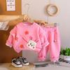Roupas para Meninas Outono e Inverno Conjunto de Duas Peças Espesso com Forro de Lã Conjunto de Roupa de Inverno para Bebê Menina de 1 a 3 Anos Roupas da Moda