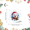 Adesivos eletrostáticos de Natal em desenho animado para janelas, adesivos para vitrines, para uso em shoppings, lojas e casas, para decorações de feriado, adesivos de vidro sem cola