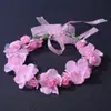 Directo de fábrica guirnalda de flores artificiales estilo Mori tocado accesorios para el cabello tocado de vacaciones en la playa flor accesorios para novia dama de honor
