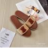 Sandalias de paja Niche Arc de Triomphe, estilo retro, para playa, informales, planas, para mujer, verano 2024