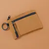 Mini monedero de lona, billetera pequeña portátil multifuncional con cremallera, tarjetero, bolsa de almacenamiento para llaves y auriculares para deportes al aire libre