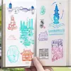 Livro de Carimbos Culturais e Criativos, Atrações Turísticas, Livro de Carimbos, Documento de Liberação, Livro de Carimbos de Viagem, Livro de Ponto em Branco para Atacado