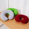 Almofada Inflável em Formato de U Feita de Material de PVC Aveludado, Adequada para Viagens ao Ar Livre, Viagens de Negócios e Cochilos em Trens de Alta Velocidade, Pode Ser Guardada, Almofada de Ar Protetora para o Pescoço