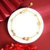 Pulseira de ouro areia do Vietnã Pulseira de tulipa de esmalte de luxo leve para mulheres, joias de alta qualidade e sem cor de longo prazo