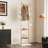 Perchero de Pie Simple Dormitorio Sala de Estar Perchero Vertical Almacenamiento en Casa Bolsa para Colgar Ropa Estante de Almacenamiento para Colgar