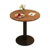 Mesa cuadrada pequeña de color madera natural, mesa de comedor comercial, mesa para tienda de postres y bebidas, mesa de comedor simple, mesa para té de leche, mesa de centro