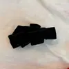 Grampo de Banana de Veludo Vermelho Multicamadas Tridimensional em Laço para Coque de Cabelo Grosso, Acessório de Cabelo, Ornamento de Cabelo de Ano Novo