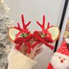 Tocado navideño Cuerno de alce horquilla para el cabello horquilla para el cabello adulto Accesorios para el cabello con clip de joyería para accesorios de fiesta de festival Mori