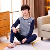 Ropa de otoño para niños CUHK pantalones de otoño conjunto de ropa interior de algodón para niños cuello redondo cuello medio primavera y otoño niños y niñas base para el hogar