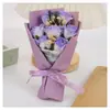 Presente de Aniversário Dia dos Namorados mini 7 Rosas Tamanho Polegar Sabonete Flores Preservadas Gipsofila Flores Secas Atacado Transfronteiriço
