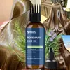 SUMAX Exportación Transfronteriza Exclusivo Empaque en Inglés 100ML con Dientes de Peine Botella Marrón Aceite Esencial de Romero para el Cuidado del Cabello