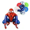 Marvel 3D Herói Montado Homem-Aranha Novo Conjunto de Balões de Látex Aniversário de Menino Número Balão Impresso com Confete