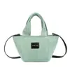 Bolsa Saco Infantil Nova de Camurça Outono/Inverno 2025 Grande Capacidade Moda Coreana Bolsa de Ombro Bolsa de Tecido Infantil de Veludo