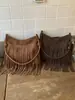 Bolso Vintage con Flecos para Mujer 2026 Otoño Nuevo de Moda Bolso de Hombro de Gamuza Bolso Cruzado para el Trabajo