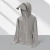 Ropa de Protección Solar de Seda Helada para Exteriores Estilo Pareja para Mujer UPF100+ Sensación Helada Ropa de Protección Solar Anti-UV para Hombre Casual para Exteriores