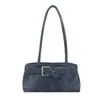 Bolso de hombro para mujer de gran capacidad estilo baguette, para ir al trabajo, color liso, modelo nuevo 2026 con hebilla de cinturón, elegante y casual