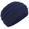 Diadema de Nuevo Estilo para Amazon Transfronterizo, Diadema Cálida Protectora de Orejas, Gorro con Abertura Superior para Cola de Caballo, Gorro de Punto Trenzado