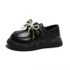 Zapatos de Cuero para Niñas Estilo Nuevo Primavera y Otoño Zapatos Negros de Rendimiento para Niños Zapatos de Princesa Suela Suave Mocasines Elegantes Zapatos Escolares
