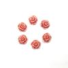 Pendientes Xinrui de resina con forma de rosa de camelia y pelo liso de 9 mm con carcasa para teléfono móvil, materiales hechos a mano para bricolaje
