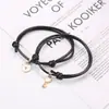 Pulsera de Pareja Amor Llave Pequeña Simple Personalizada Estilo Japonés y Coreano Cuerda de Mano Negra Retro Lori Pulsera de Novia