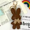 Huayang Linda Creativa Serie Zodiac Conejo Colgante de Bolso Llavero de Coche Adorno de PU Encanto de Bolso Festival de Medio Otoño