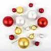 Bolas de Natal Galvanizadas, Enfeites de Árvore de Natal, Bolas de Plástico, Bolas Redondas Penduradas para Shopping Centers, Forma Redonda Brilhante