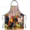 Delantal creativo impermeable delantal simple con estampado de gallo delantal casero a prueba de aceite overol personalizado sin mangas al por mayor