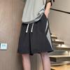 Pantalones cortos casuales de verano para hombre, de marca de moda, de seda de hielo, transpirables, de secado rápido, finos, sueltos, para deportes de calle, correr, playa.