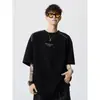 Camiseta Manga Longa Masculina Manga Meia Manga Manga Curta Bordada Estilo Americano 2026 Resistente Solta Elástica Nova Camiseta Gola Redonda