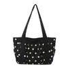 Bolso tote de estilo coreano, relajado y moderno, perfecto para estudiantes, uso casual y diario; un bolso de hombro retro de gran capacidad