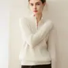Suéter de cachemir 100% puro con media cremallera, nuevo modelo invierno 2026, camiseta básica de cuello medio alto para mujer, suéter elegante y cálido