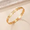 Pulseira de aço titânio moda transfronteiriça corte amor pulseira feminina alto senso banho 18k ouro aço inoxidável fábrica de joias