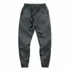 Pantalones jogger ligeros de secado rápido para hombre para primavera y verano, transpirables, ligeramente elásticos, cintura elástica, corte ajustado, pantalones deportivos casuales