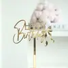 Decoração de Bolo de Aniversário Feliz Acrílico Estilo Ins Transfronteiriço Laço Princesa Topper de Bolo de Aniversário Feliz