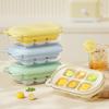 Molde para cubitos de hielo congelados, prensa para cubitos de hielo, artefacto para hacer hielo con tapa, caja para hacer hielo casera de grado alimenticio, caja de almacenamiento para refrigerador doméstico