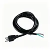 Cable de alimentación de enchufe de tres clavijas americano Cable de alimentación americano Cable de alimentación estándar americano Cable de alimentación estándar americano línea de cola desnuda