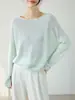 Moda de Hong Kong y Americana / Top de Punto Fino Sin Costuras Estilo Perezoso Rosa para Mujer, Cubierta de Manga Larga de Verano Protección Solar